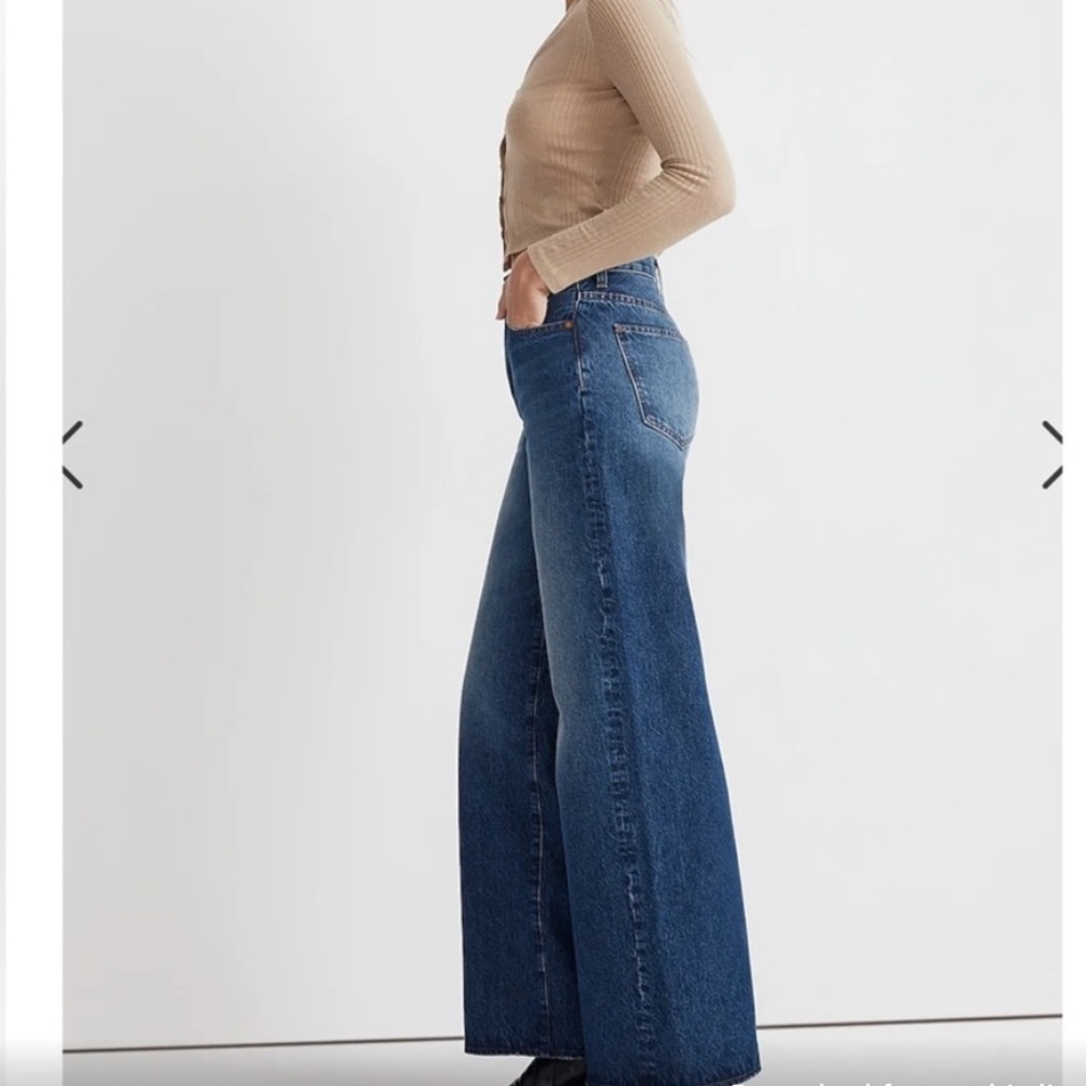 NWOT Madewell Super Wide Leg Jeans 25 Petite